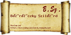 Böröczky Szilárd névjegykártya