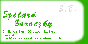 szilard boroczky business card